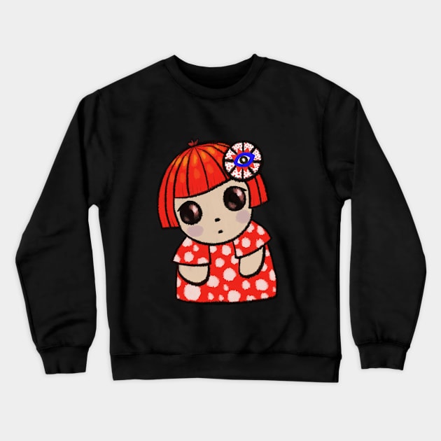 Yayoi Kusama Inpired Rag Doll Crewneck Sweatshirt by The Neon Seahorse